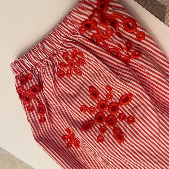 NWOT Vision 155 Button Down with sleeve detail Red/Coral white Size 10 - Picture 5 of 7